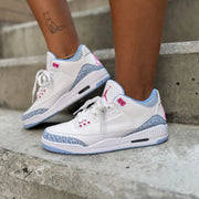 Jordan retro 3 blanco x azul