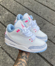 Jordan retro 3 blanco x azul