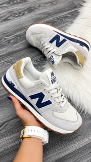 New Balance 574 Azul crema