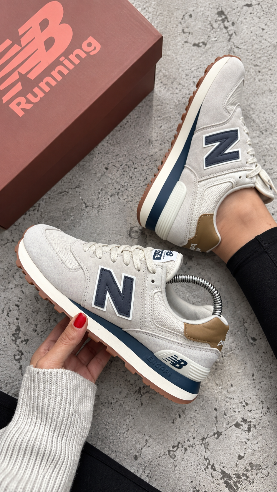 New Balance 574 Azul crema