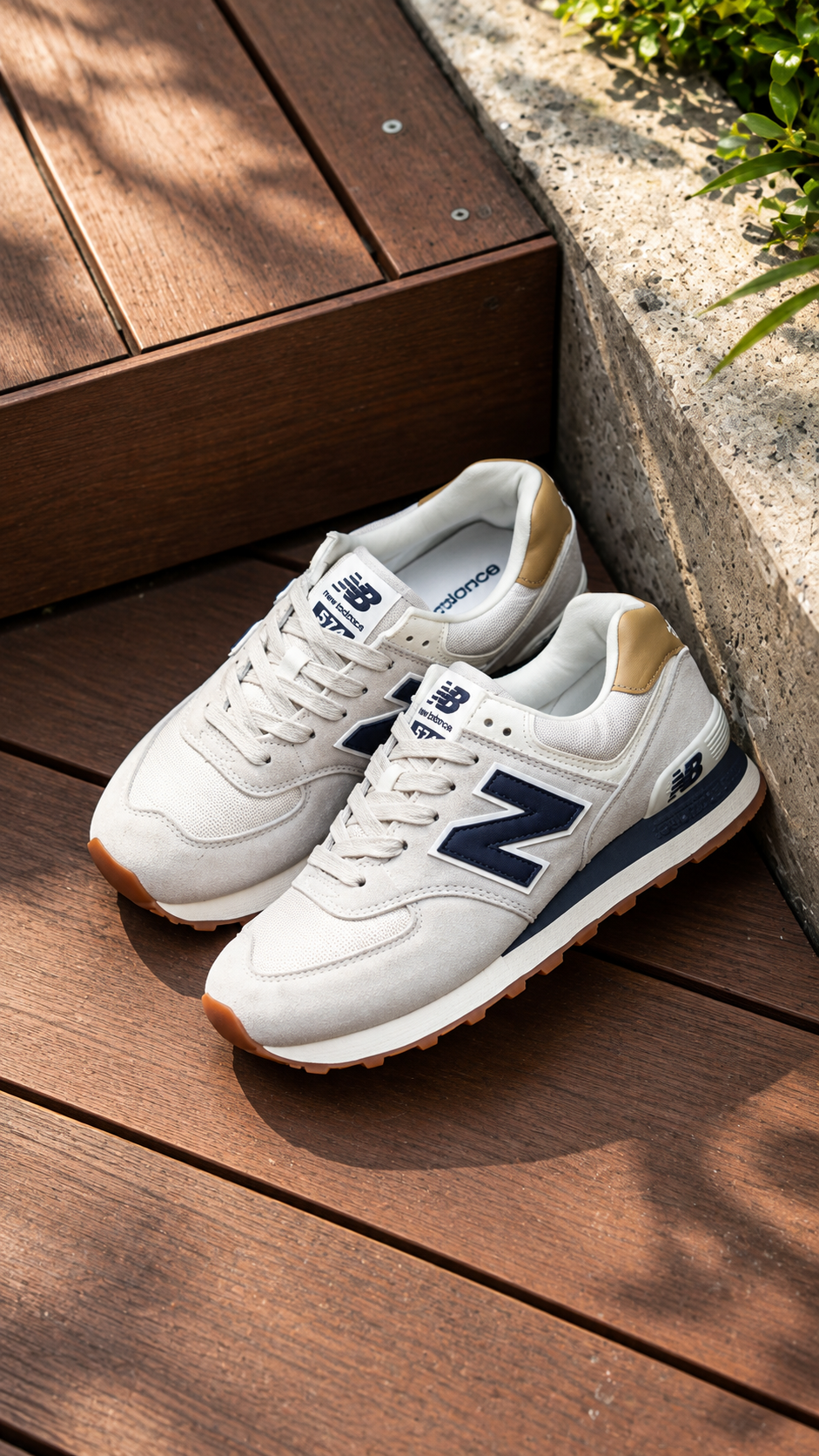 New Balance 574 Azul crema